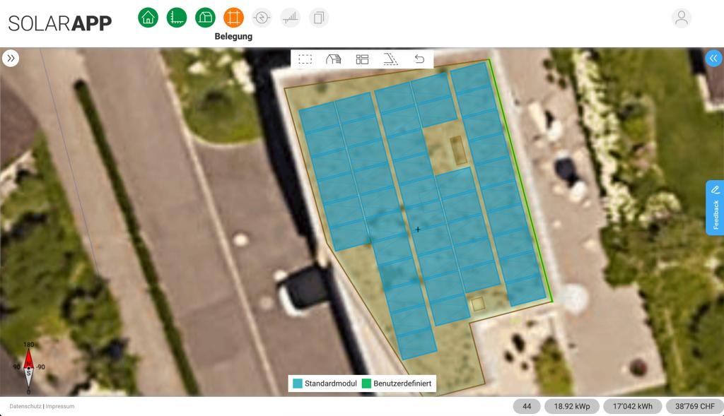 Erste Versuche mit Solarapp